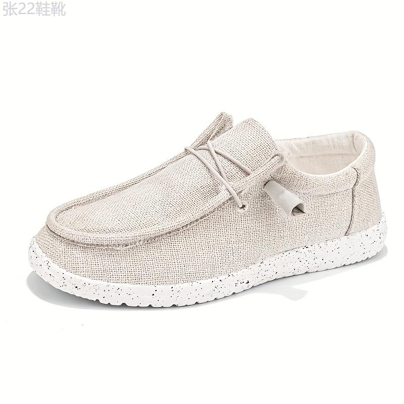 Men's Loafer Shoes With Decorative Shoelaces, Comfy Non-slip Slip On Breathable Shoes Sneakers, Spring And Summer Footwear Flat