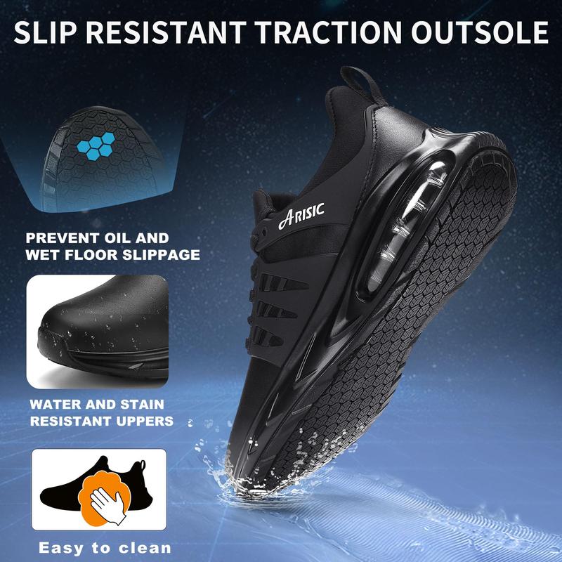 Slip Resistant Shoes - Ultra-Grip Non-Slip Outsole, Breathable Comfort, Easy Slip-On Design - Ideal for Food Service Professionals, Restaurant, Kitchen, Chef Work Shoes