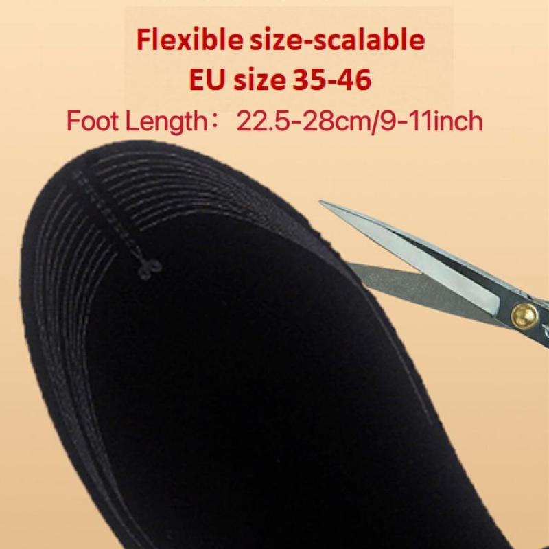 Winter Warm Heated Shoe Insoles, 3 Pairs USB Rechargeable Flexible Scalable Washable Ice Hockey Training Shoe Insoles, Outdoor Fishing Cycling Shoe Insoles