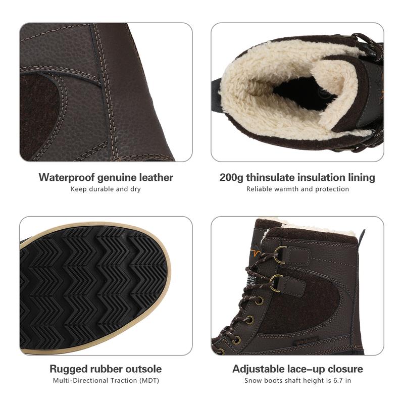 NORTIV8 Insulated Waterproof Snow Boots