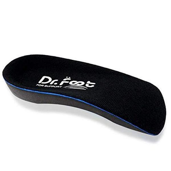 Dr. Foot's 3 4 Length Orthotic Inserts, Self-Adhesive Half Shoe Insoles for Flat Feet, Plantar Fasciitis, Fallen Arches, Over-Pronation, Heel Spurs, Feet Fatigue (Small)