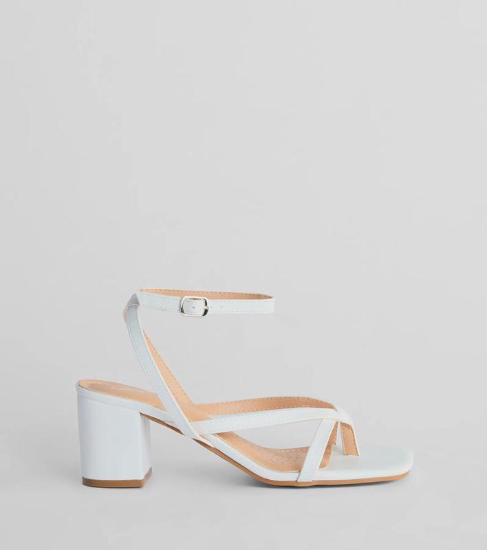 New Favorite Thong Strap Low-Block Heels