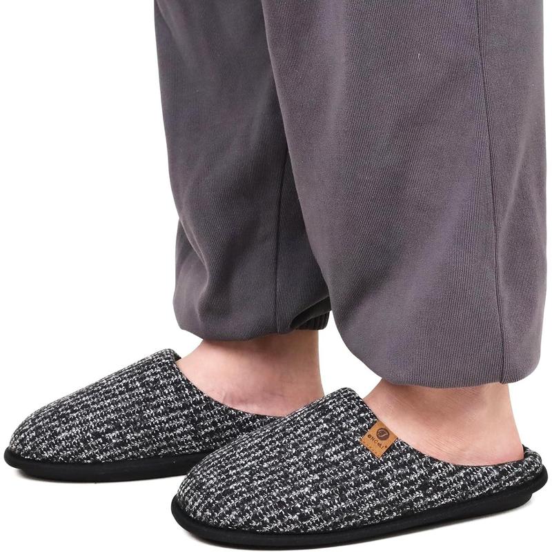 Mens Cozy Memory Foam Scuff Slippers Slip On Warm House Shoes Indoor Outdoor With Best Arch Support Size 7-15