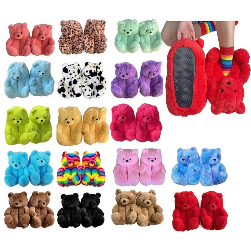 shoes for Women Cotton Plush adult Slipper bear slippers House slippers