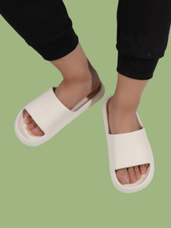 Men's Summer 2024 Solid Color Non-slip Slide Slippers, Lightweight Bathroom Slippers, Anti-odor Eva Slippers, Shower Slippers for Home, Comfort Walking Shoes