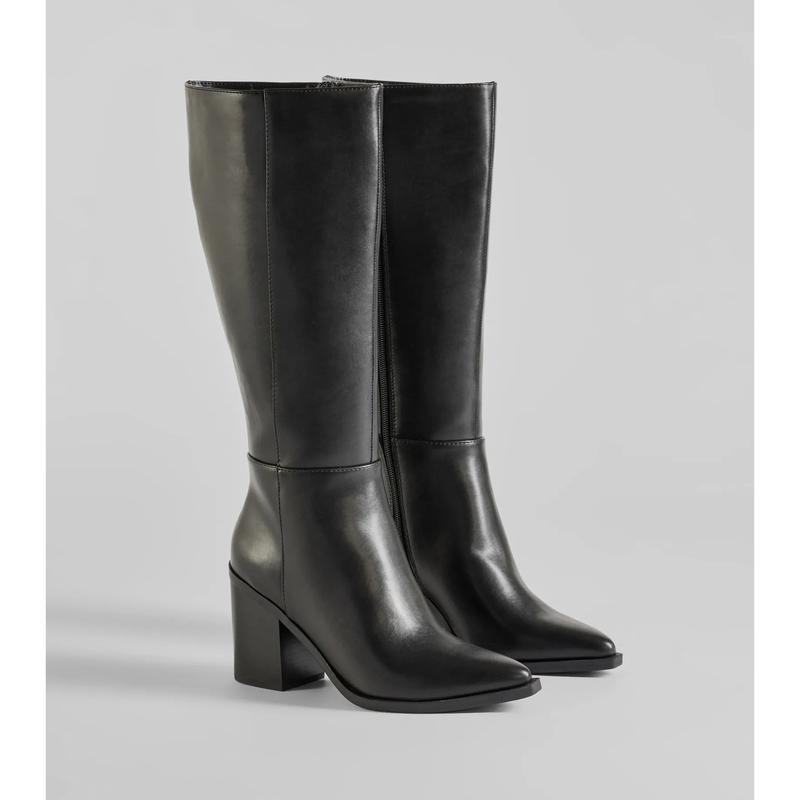 High Fashion Under-The-Knee Faux Leather Boots