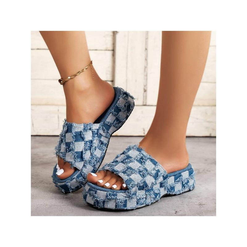 Women Sandals Platform Lightweight Non Slip Summer Casual Open Toe Slides Fashion Dressy