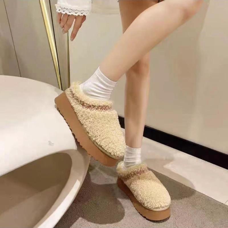 Spring special price round toe women'smodel 2024 new cute loafers white khakifluffy low-cut fashionable slippers forcommuting and leisure outdoor gifts forgirlfriends and family