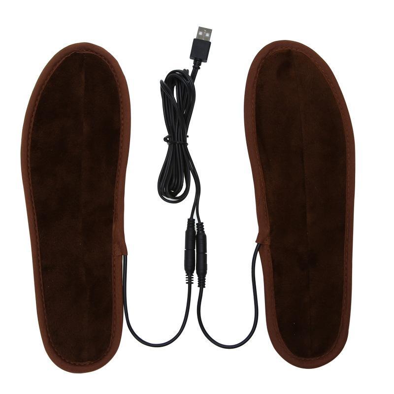 USB Rechargeable Heated Insoles, 1 Set Electric Heated Insoles, Cold-proof Insoles, Walking Heated Insoles, Electric Heated Insoles for Hiking, Skiing, Camping