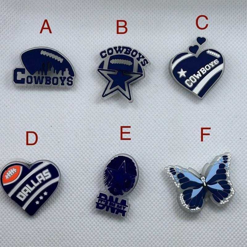 Cowboys Glow in dark shoe charms