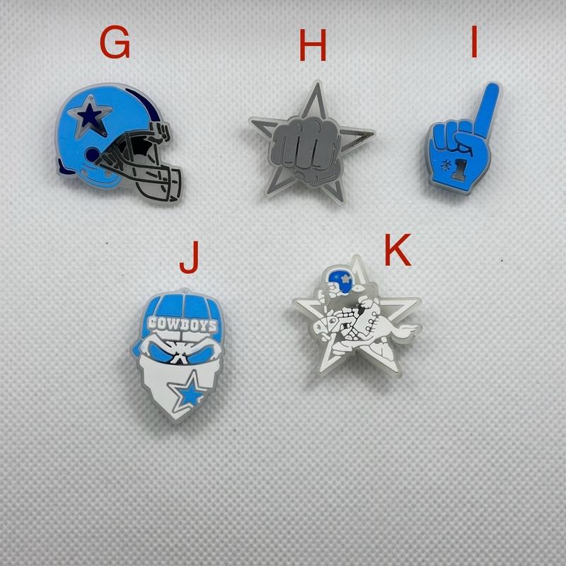 Cowboys Glow in dark shoe charms