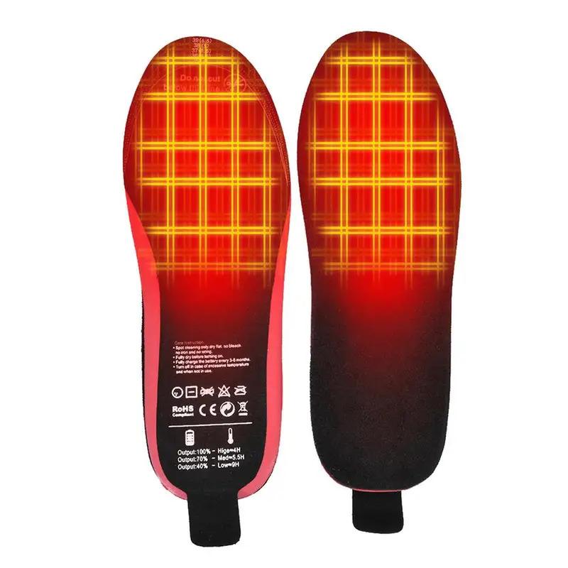 Winter Electric Heating Insole 2100MAh Rechargeable Remote Control Heating Insole Camping Warm Foot Mat Shear Insole