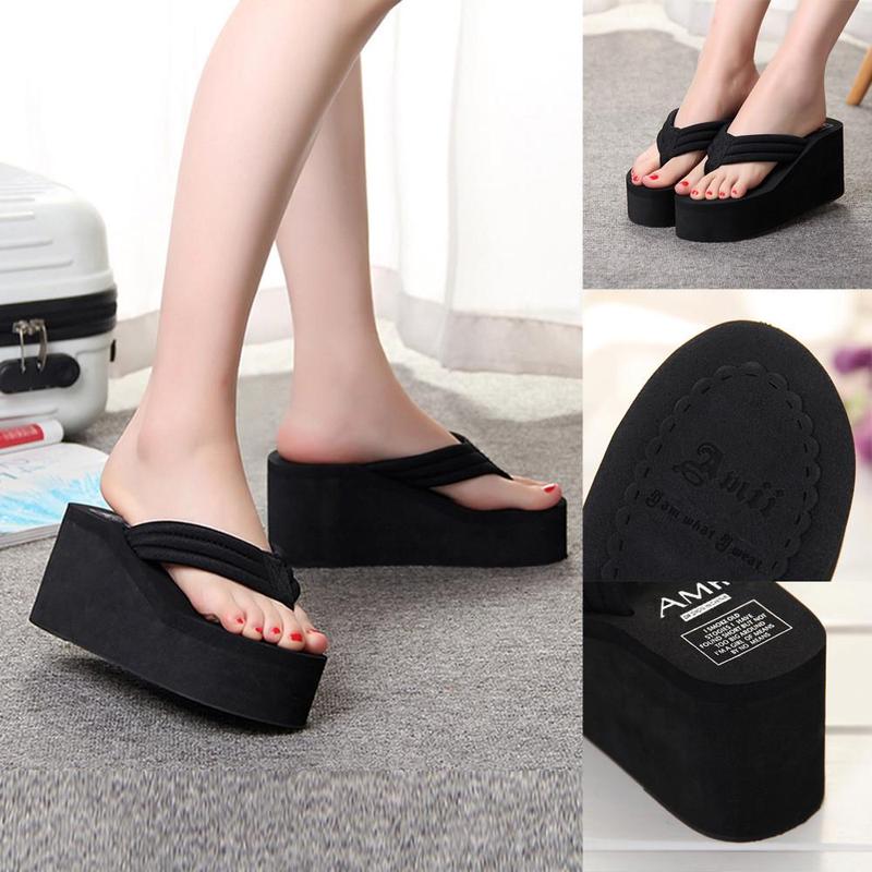 Shoes Slipper Women Slipsole Platform Shoes Summer Beach Flip Flops For Women Rainbows Non Slip Flip Flops Women Memory Foam Women's Cartoon