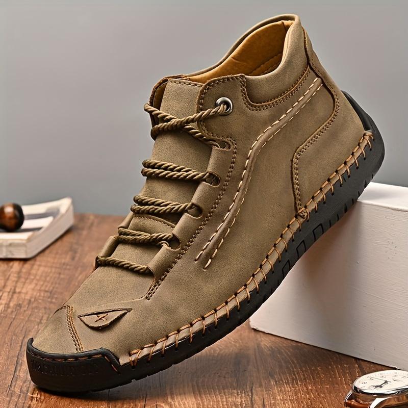 MMen's Boots - Large Size, Zipper Ankle Boots For Casual, Outdoor, And Work Wear, Spring & Autumn Footwear Boy