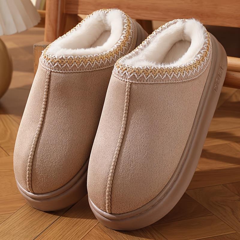 Winter Lace Fashion Cotton Slippers For Men And Women Casual Couples Indoor And Outdoor Warm Cotton Shoes, Cold And Comfortable Shoes, Bread Shoes