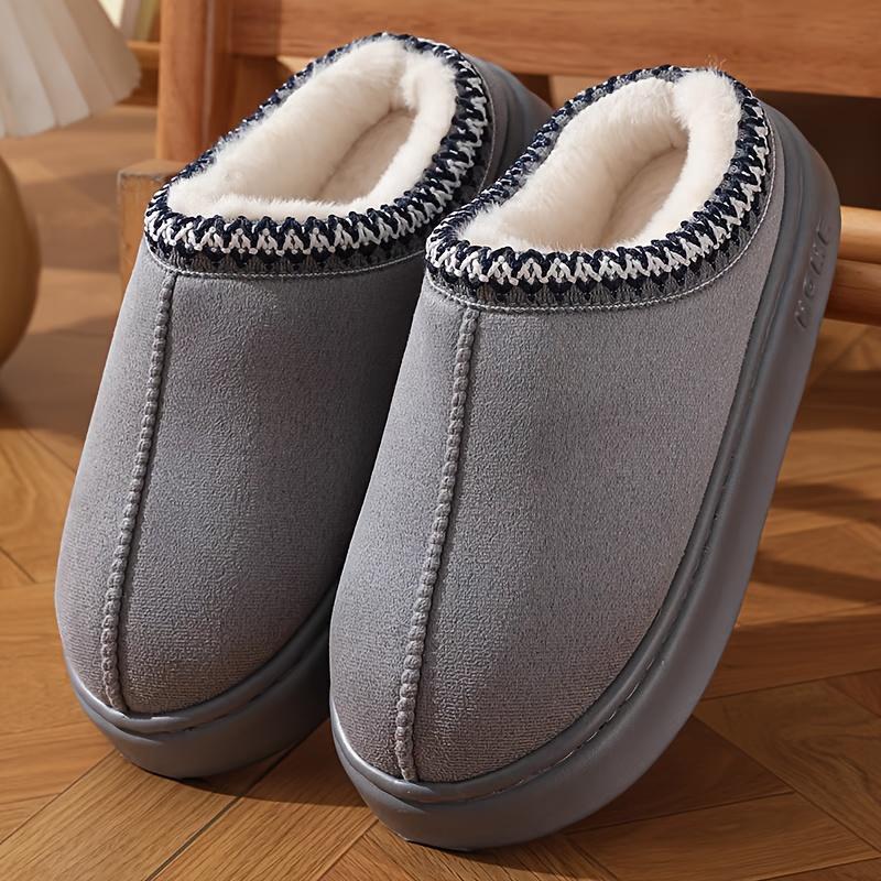 Winter Lace Fashion Cotton Slippers For Men And Women Casual Couples Indoor And Outdoor Warm Cotton Shoes, Cold And Comfortable Shoes, Bread Shoes