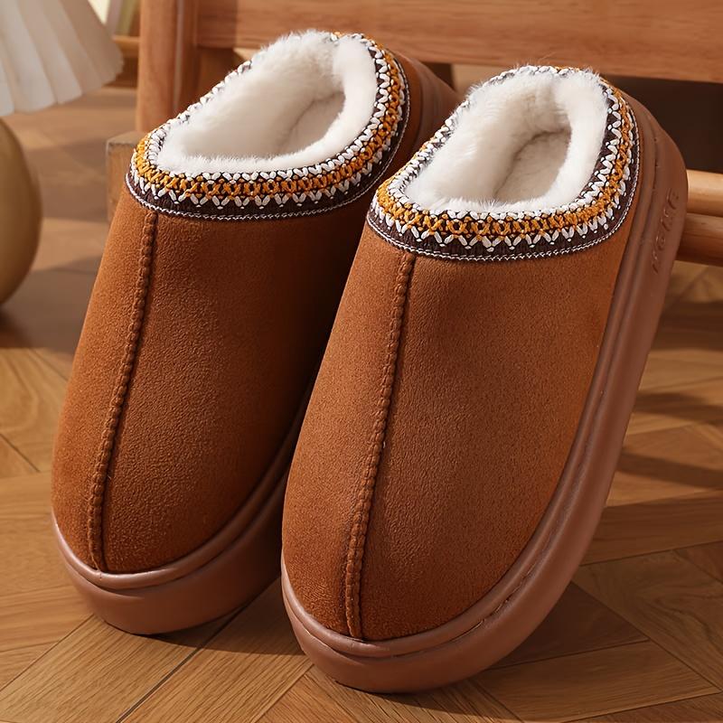 Winter Lace Fashion Cotton Slippers For Men And Women Casual Couples Indoor And Outdoor Warm Cotton Shoes, Cold And Comfortable Shoes, Bread Shoes