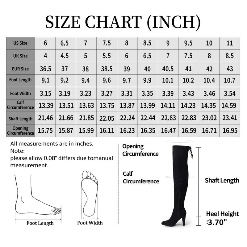 Women's 993 Thigh High |Over The Knee Boots Suede Long Boot with Inner Zipper Walking Shoes Footwear Block Heel