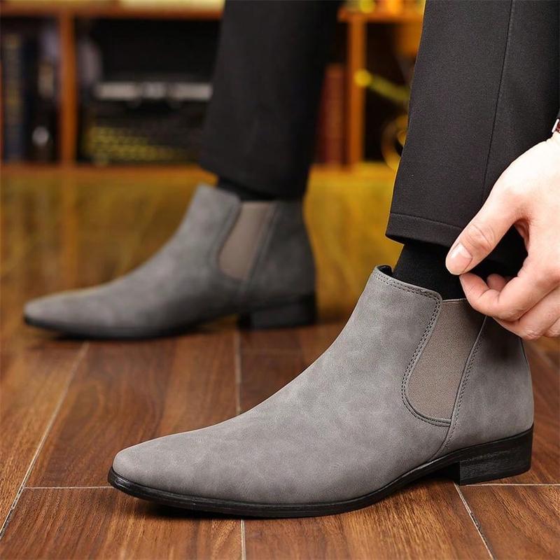 Men's Chelsea Boots, British Retro Short Boots, Casual Men's Shoes, Suitable For Outdoor Leisure, Business Parties, Daily Life