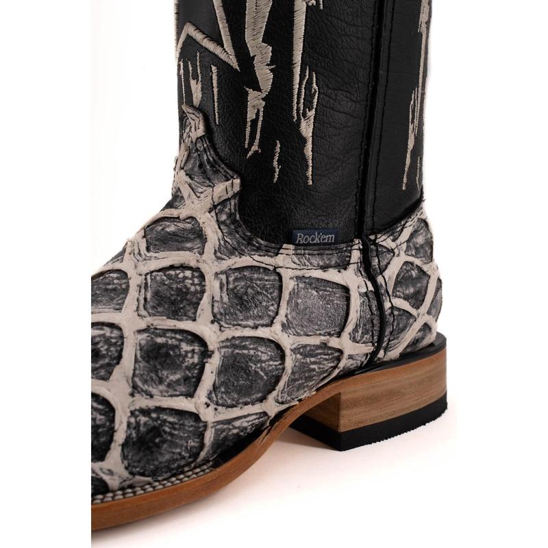 Clone Fish Pirarucu Square Toe Cowboy Boots FINAL SALE