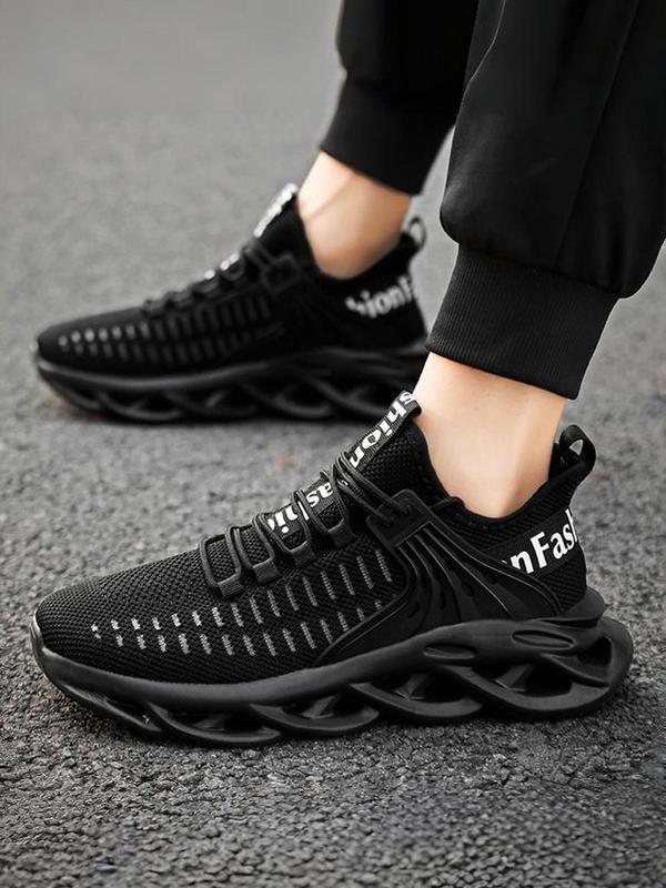 Men's Fashionable Plain Lace Up Low Top Sneakers, Casual Comfortable Sports Running Shoes, Male All-match Round Toe Shoes for Daily Footwear, Boy Walking Shoes