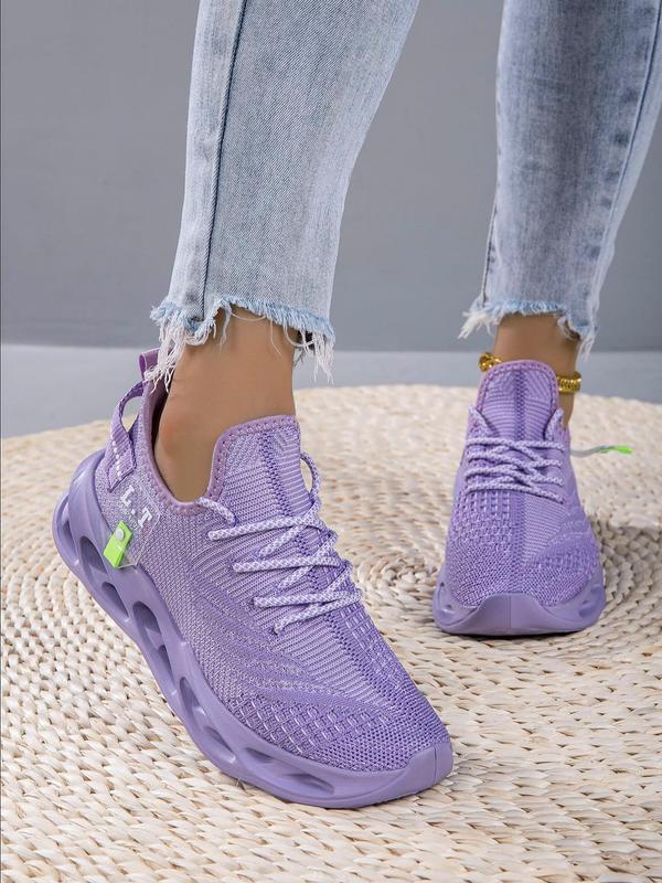 Women's Fashionable Lace Up Low Top Sneakers, Girl Training Footwear, Casual Comfortable Breathable Running Sports Shoes, All-match Round Toe Chunky Sneakers for Daily Wear