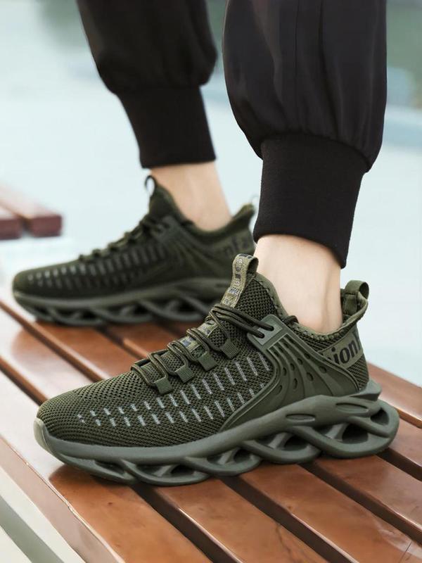 Men's Fashionable Plain Lace Up Low Top Sneakers, Casual Comfortable Sports Running Shoes, Male All-match Round Toe Shoes for Daily Footwear, Boy Walking Shoes