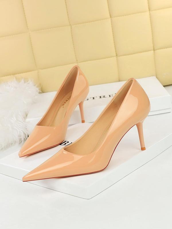 Women's Solid Color Stiletto Heels, Elegant Pointed Toe High Heels for Party, Daily Clothing Decor, Fashionable Shoes for Women & Girls