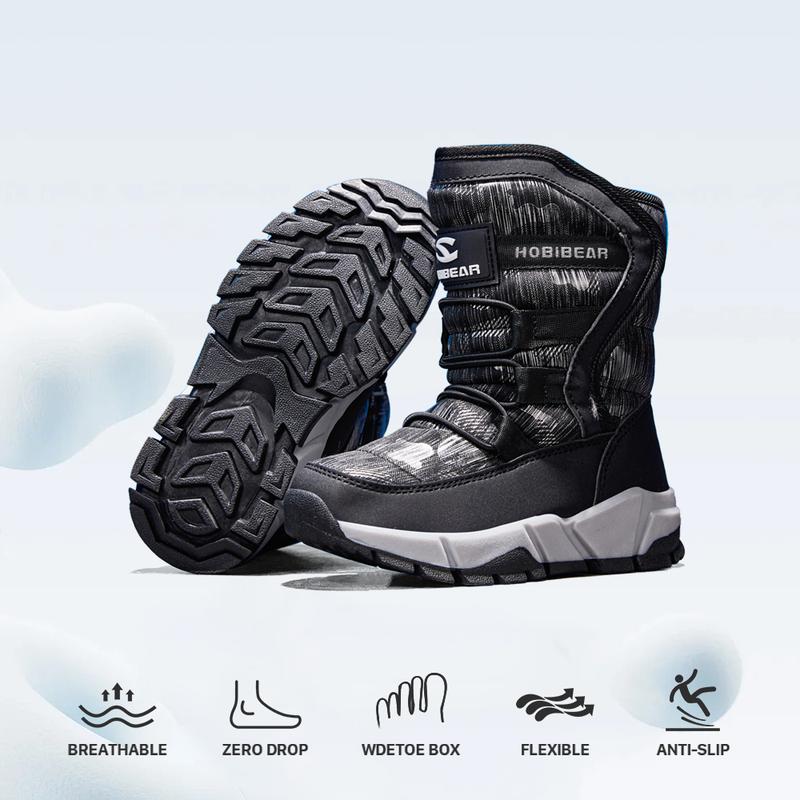 HOBIBEAR  women and men Snow Boots Anti-Slip Waterproof Outdoor Shoes Winter Snow Boots Warm Fur Lined Comfortable Shoes for Women