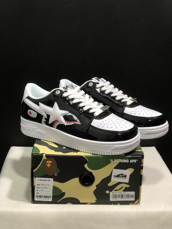 Bape A BATHING APE STA Multi style logo retro low top trendy casual board shoes for men and women