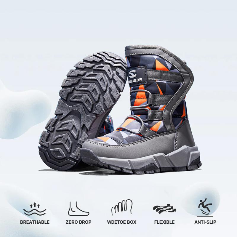 HOBIBEAR  women and men Snow Boots Anti-Slip Waterproof Outdoor Shoes Winter Snow Boots Warm Fur Lined Comfortable Shoes for Women