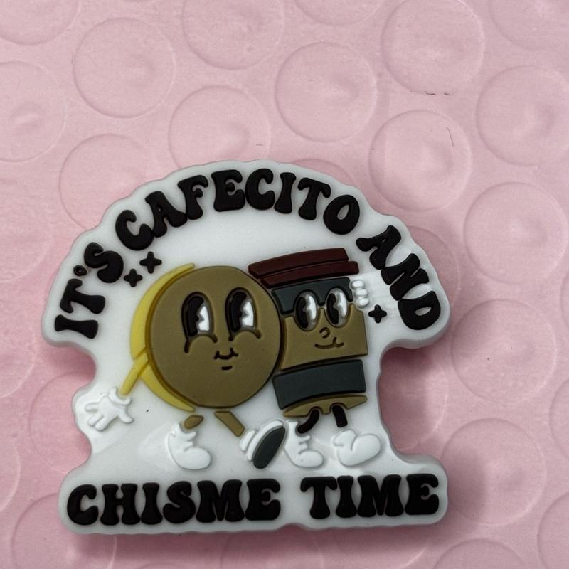 Cafecito y chisme cute charms for crocs Shoe Decor Bedroom Footwear Comfort