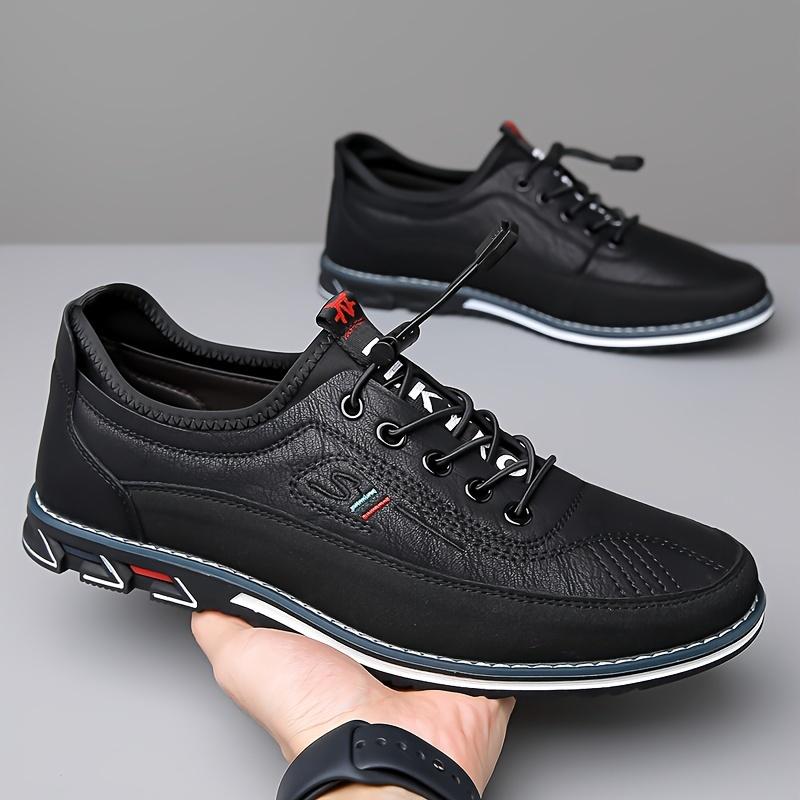 PLUS SIZE Non Slip Men's Casual Shoes With Adjustable Buckle, Comfy Soft Sole For Outdoor Activities