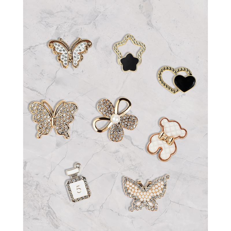 Bling Shoe Charms Butterfly Charm for Shoe,Luxury Jewel Charms for Women Girls Gifts 22PCS