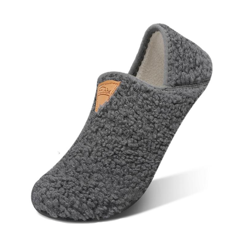 Women's Cozy Plush Slippers - Non-Slip, Warm Indoor Shoes with Soft Microfiber Lining and Rubber Sole for Winter Comfort