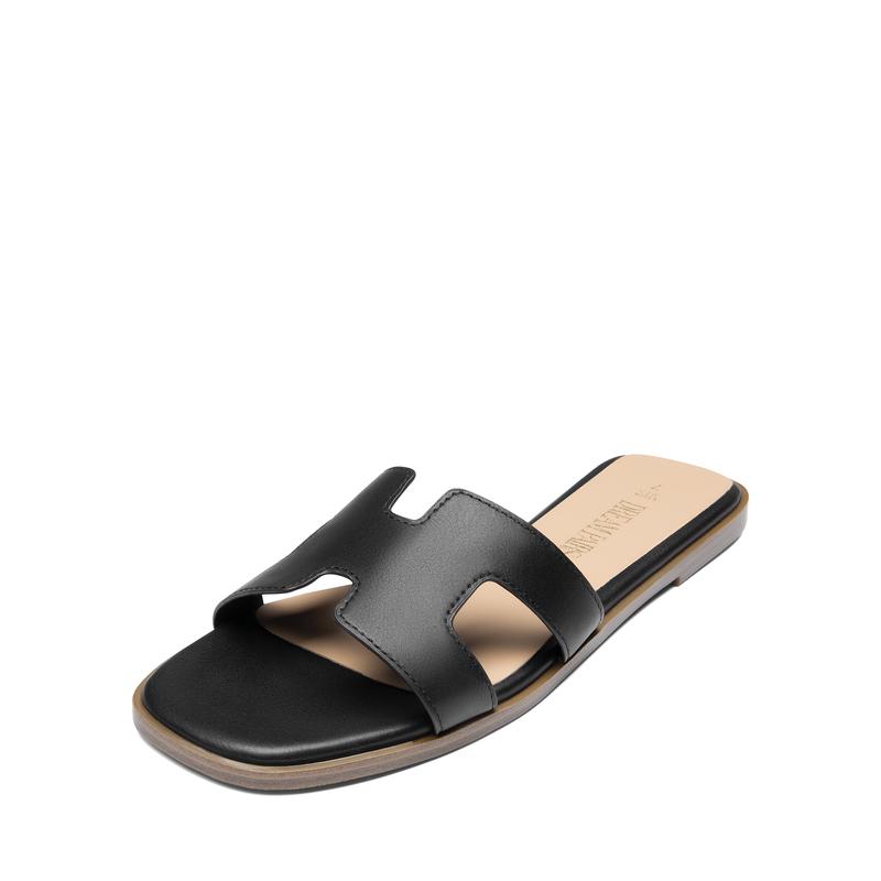 Cut-out Strap Light Sole Slide Sandals