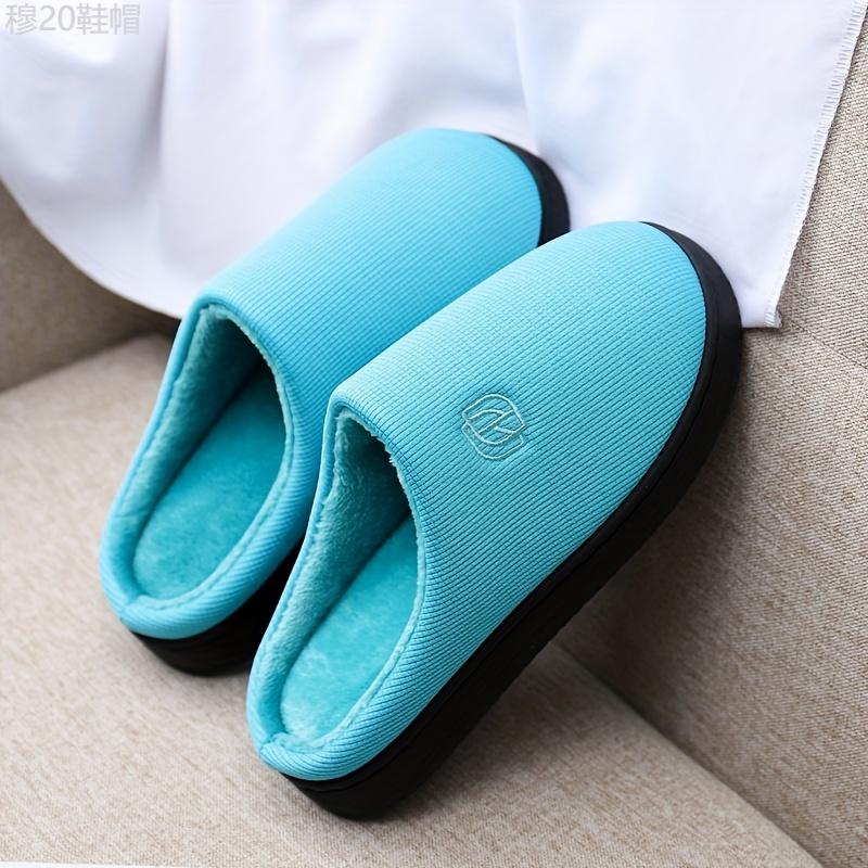 Unisex Memory Foam Warm Plush Cozy Slip On Casual Couple Slippers, House Shoes, Valentine's Day Footwear Flipflop