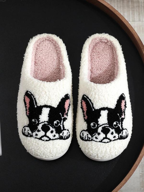 Women's Cute Cartoon Pattern Plush Slippers, Casual Soft Comfortable Home Slippers, Warm Slippers for Indoor & Outdoor Use for Fall & Winter