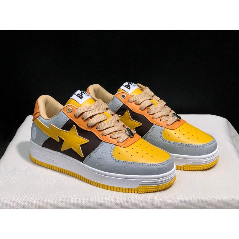 A BATHING low-top casual lace-up fashionable sneakers for men and women. fashionable skate