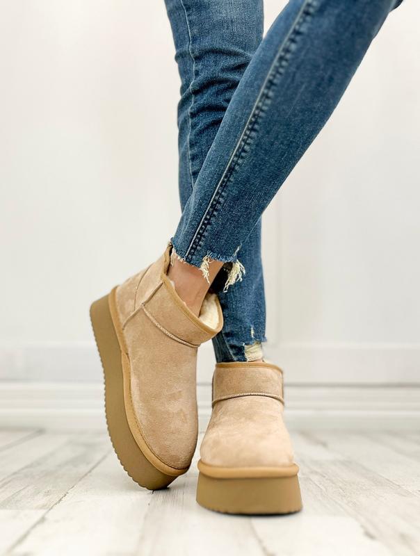 Corkys Room Service Booties in Camel Faux Suede