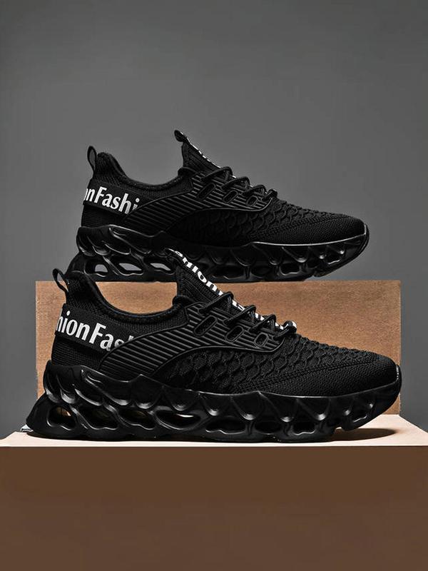 Men's Sporty Lace Up Running Shoes, Casual Comfortable Breathable Thick Sole Shoes, Trendy All-match Sneakers for Daily Wear