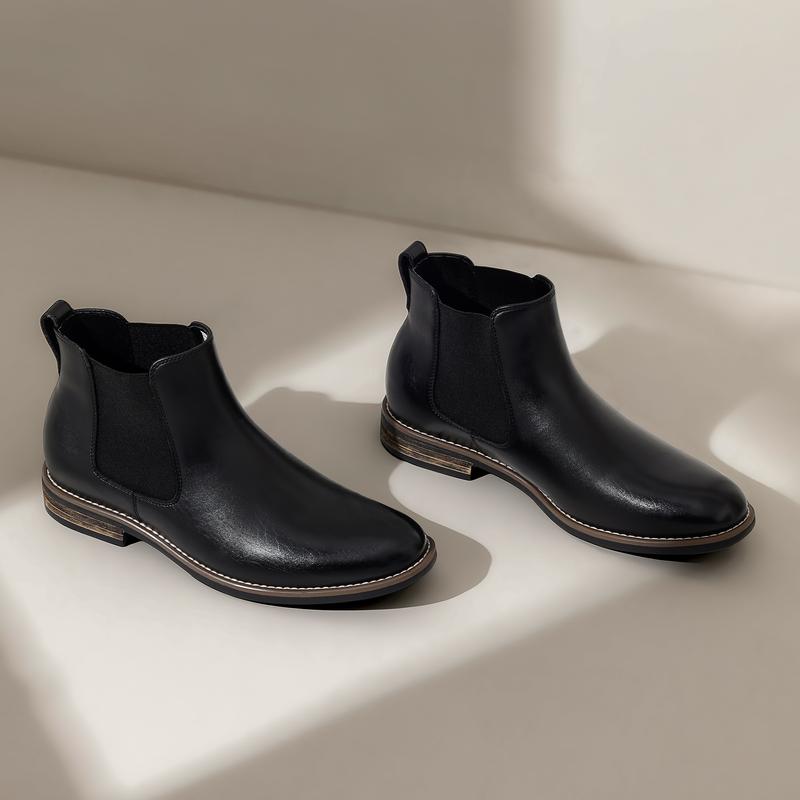 Bruno Marc Men's Vegan Leather Dress Chelsea Boots