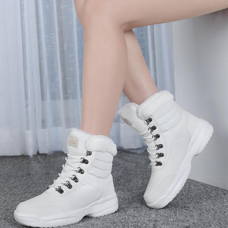 [Black Friday Sale] 2024 Womens Winter Shoes Snow Boots Winter Boots Snow Shoes Ladies Warm Fur Lined Ankle Booties Outdoor Water Resistant Furry Shoes Footwear Girl