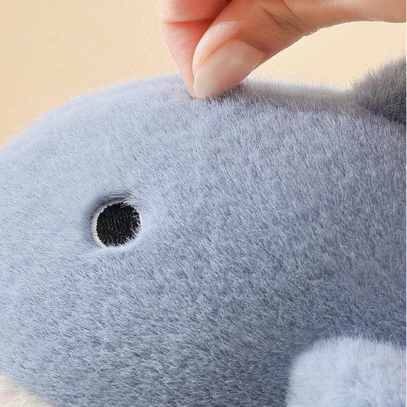 Cute Shark Cotton Slippers,Couple indoor Anti-slip WarmSlippers, Soft Padded ComfortableFurry Baotou Shoes, Men's andWomen's Blue Whale Slippers winter slipper