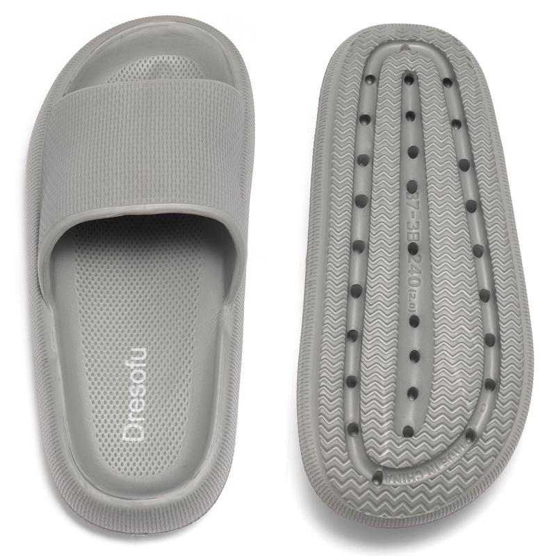 Women Men Cloud Slippers Non-Slip Cushioned Pillow Sandals with Thick Sole for Shower Bathroom Indoor Use Footwear Flipflop