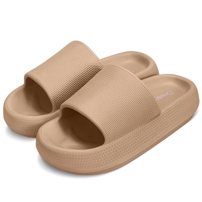 Women Men Cloud Slippers Non-Slip Cushioned Pillow Sandals with Thick Sole for Shower Bathroom Indoor Use Footwear Flipflop