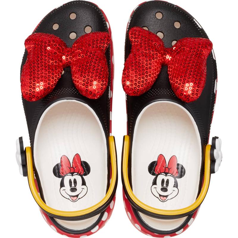 Crocs Women's Disney Minnie Mouse Classic Platform Clogs with Sequin Bow