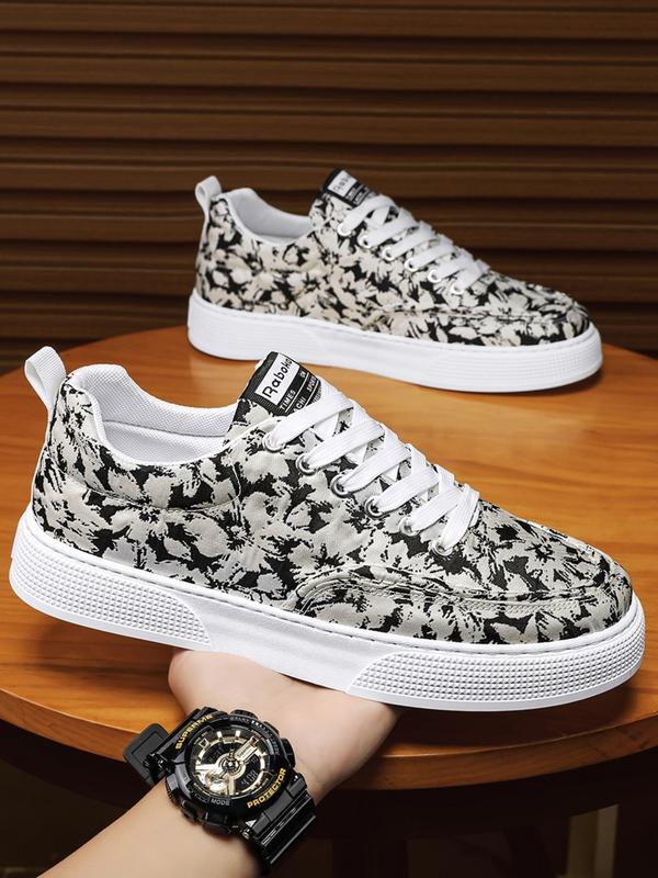 Men's Fashionable Lace Up Low Top Sneakers, Casual Comfortable Breathable Shoes for Daily Wear, Trendy All-match Shoes for Men