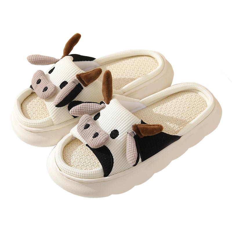 Quirky Cow Print Slides - Ultra-Comfortable & Soft, Unisex Summer Slippers - Plush Padding, Lightweight, Perfect for Indoor Lounging with Non-Slip Sole