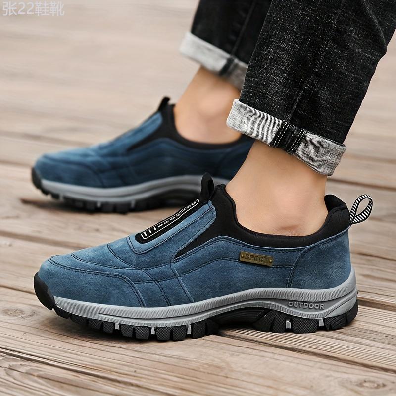 Men's Casual Sneakers, Breathable Anti-slip Slip On Walking Shoes With Arch Support For Outdoor, Shoes For All Seasons Closed Training